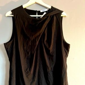 Black sleeveless blouse